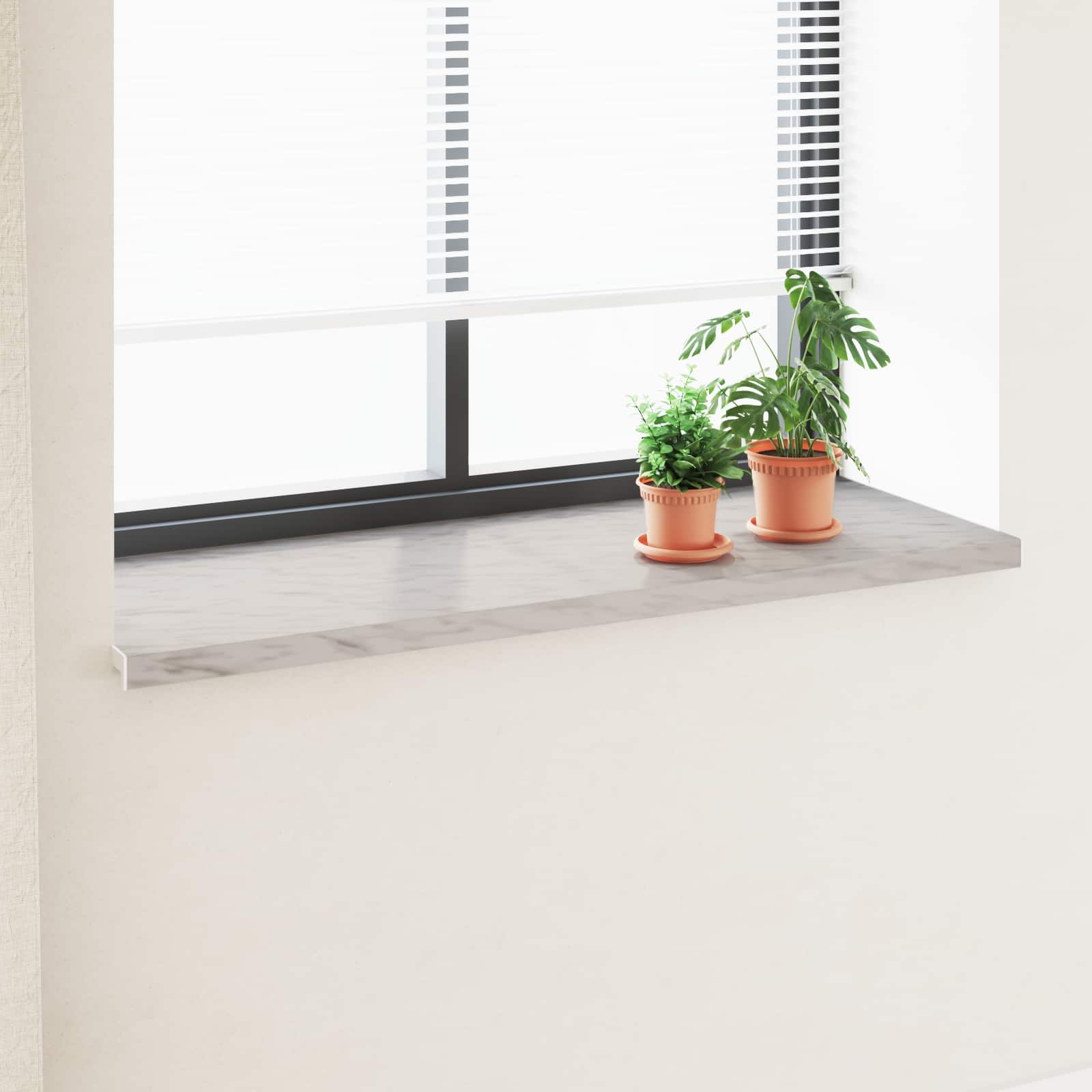 Fensterbank Weiß 60 x 10 x 4,5 cm PVC
