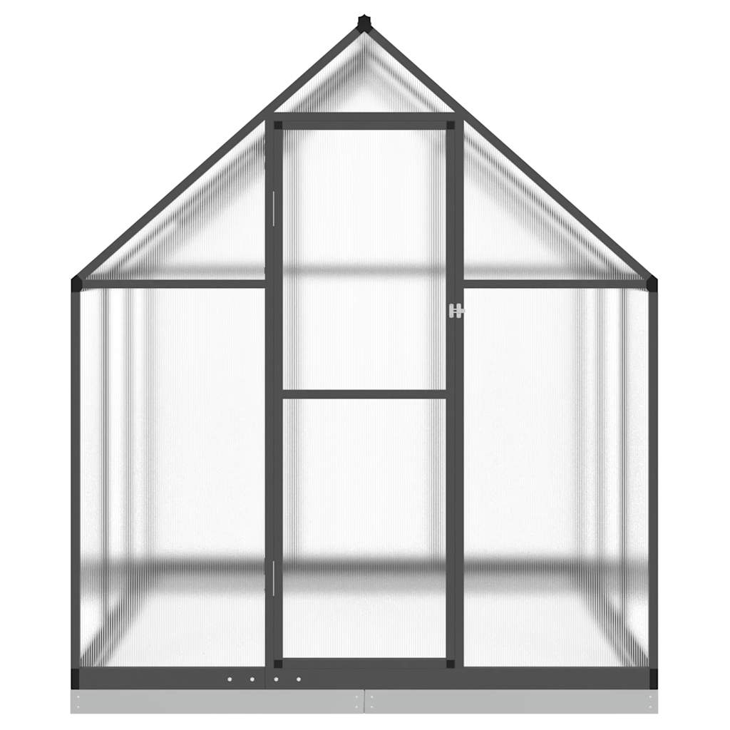 Gewächshaus mit Fundamentrahmen Silbern 169x114x202 cm Alu