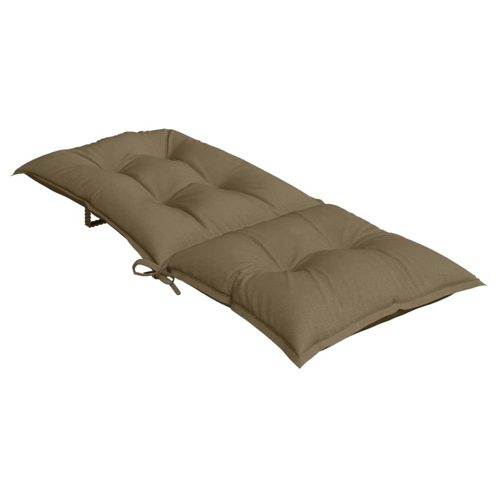 Hochlehner-Auflagen 2 Stk. Melange Anthrazit 120x50x7cm Stoff