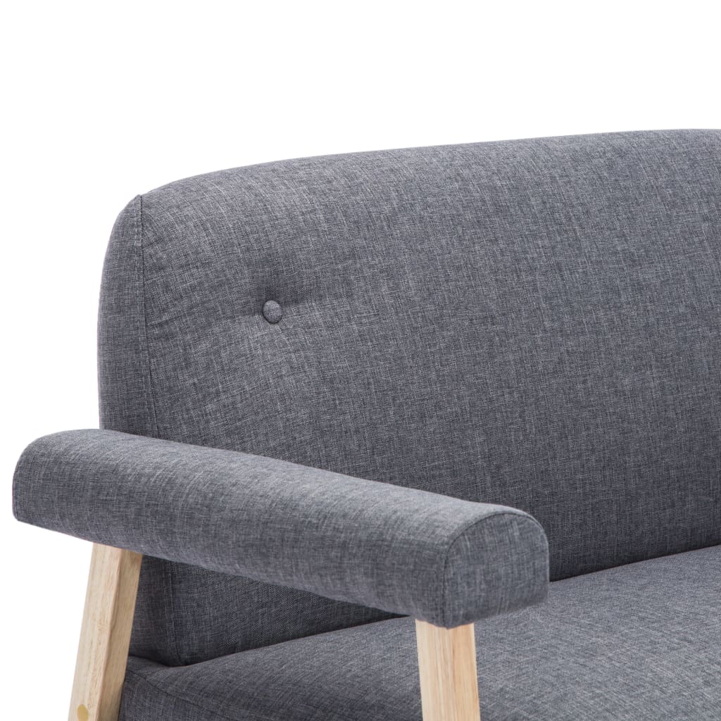 2-Sitzer-Sofa Stoff Hellgrau