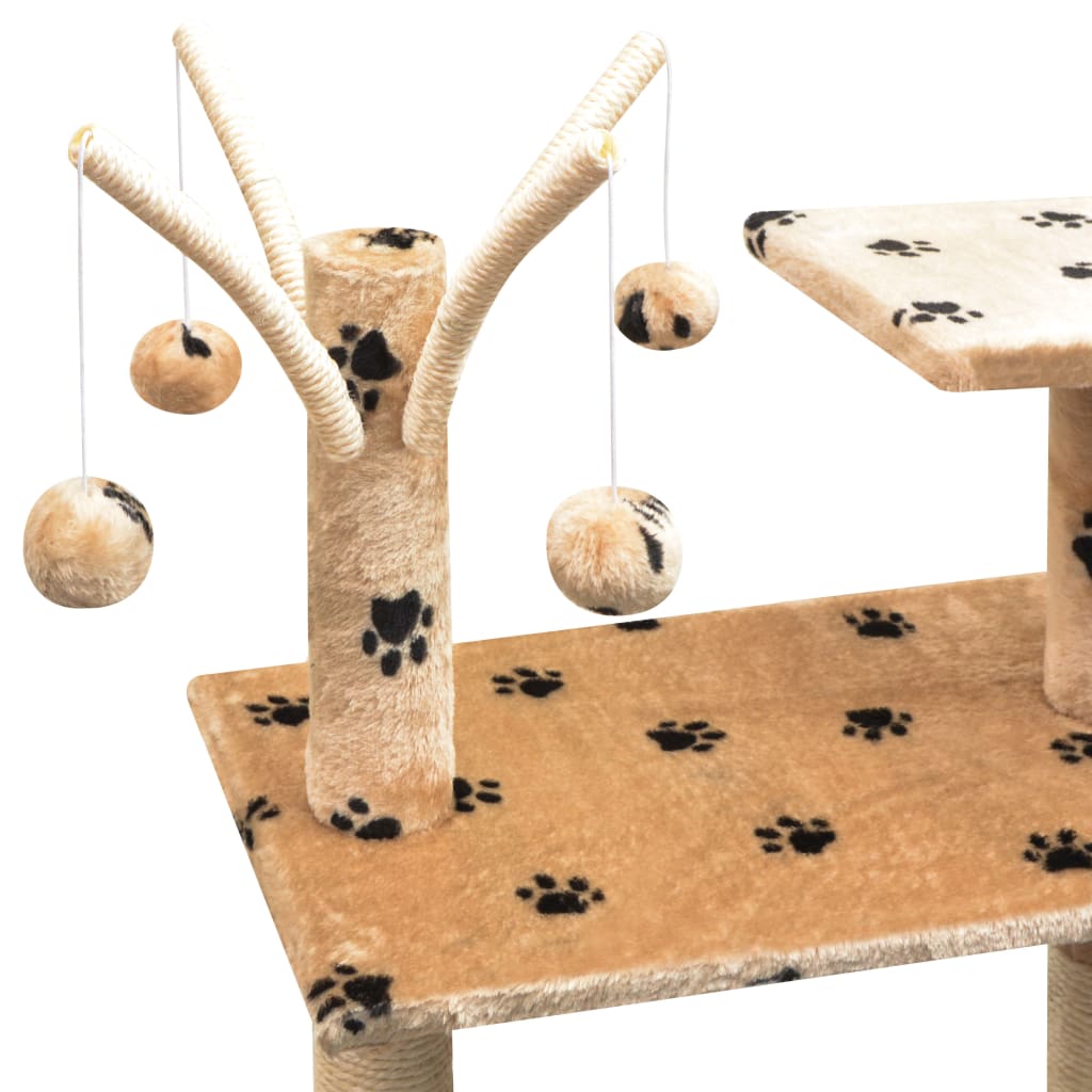 Katzen-Kratzbaum Sisal 125 cm Beige
