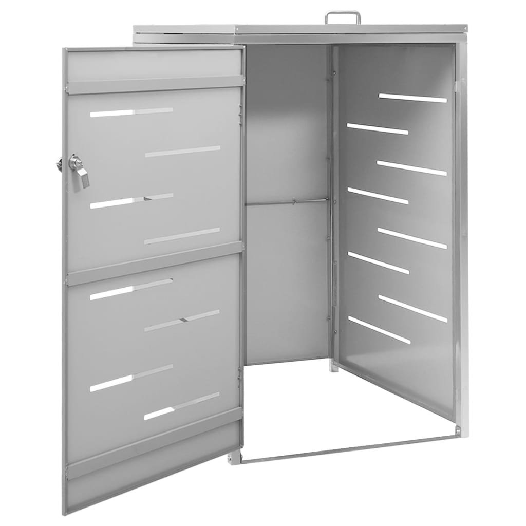 Mülltonnenbox für 3 Tonnen 207x77,5x112,5 cm Edelstahl