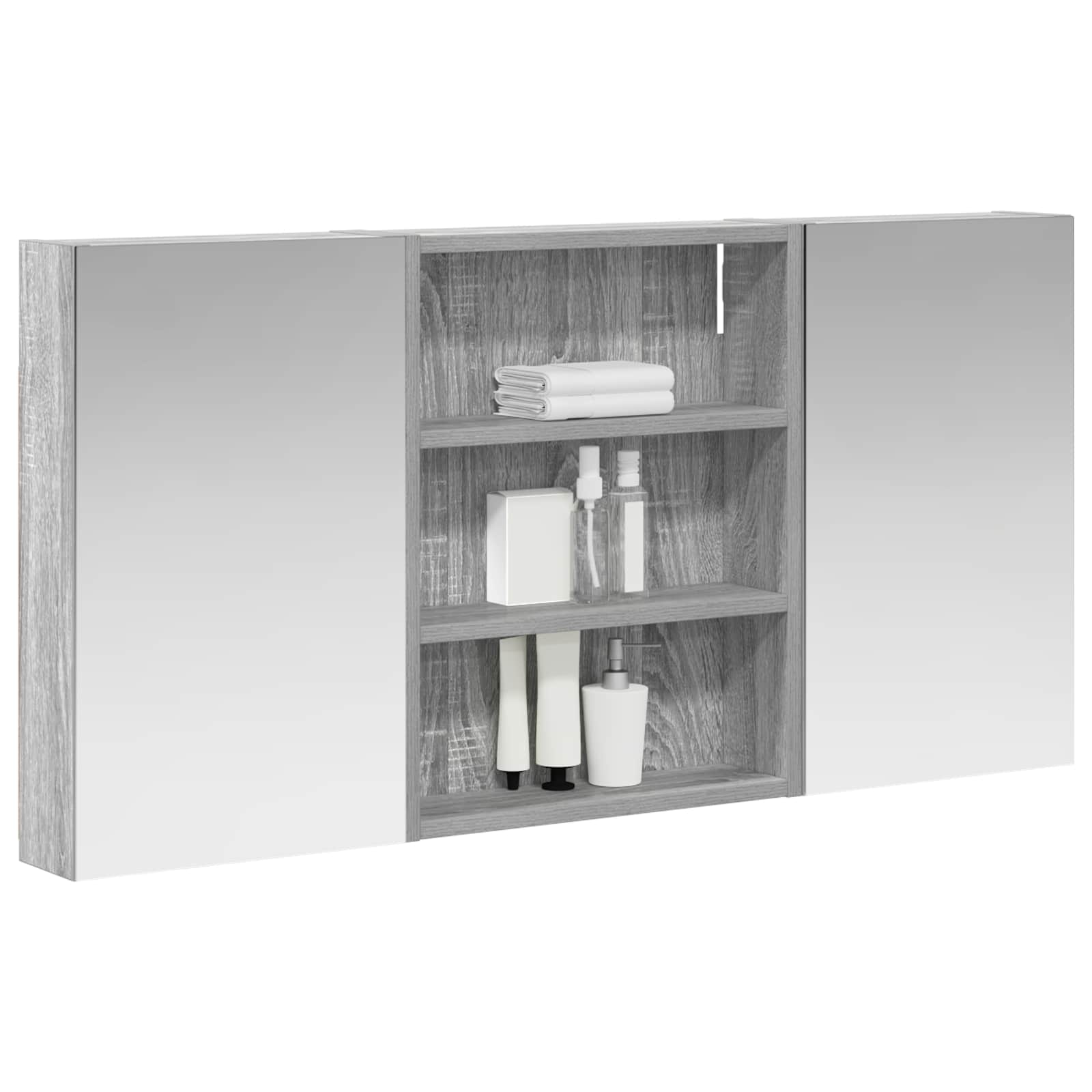 Badezimmerschrank-Set 3 pcs 80 x 10,5 x 50 cm Holzwerkstoff