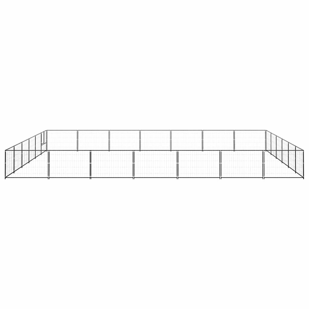 Hundezwinger Schwarz 4 m² Stahl