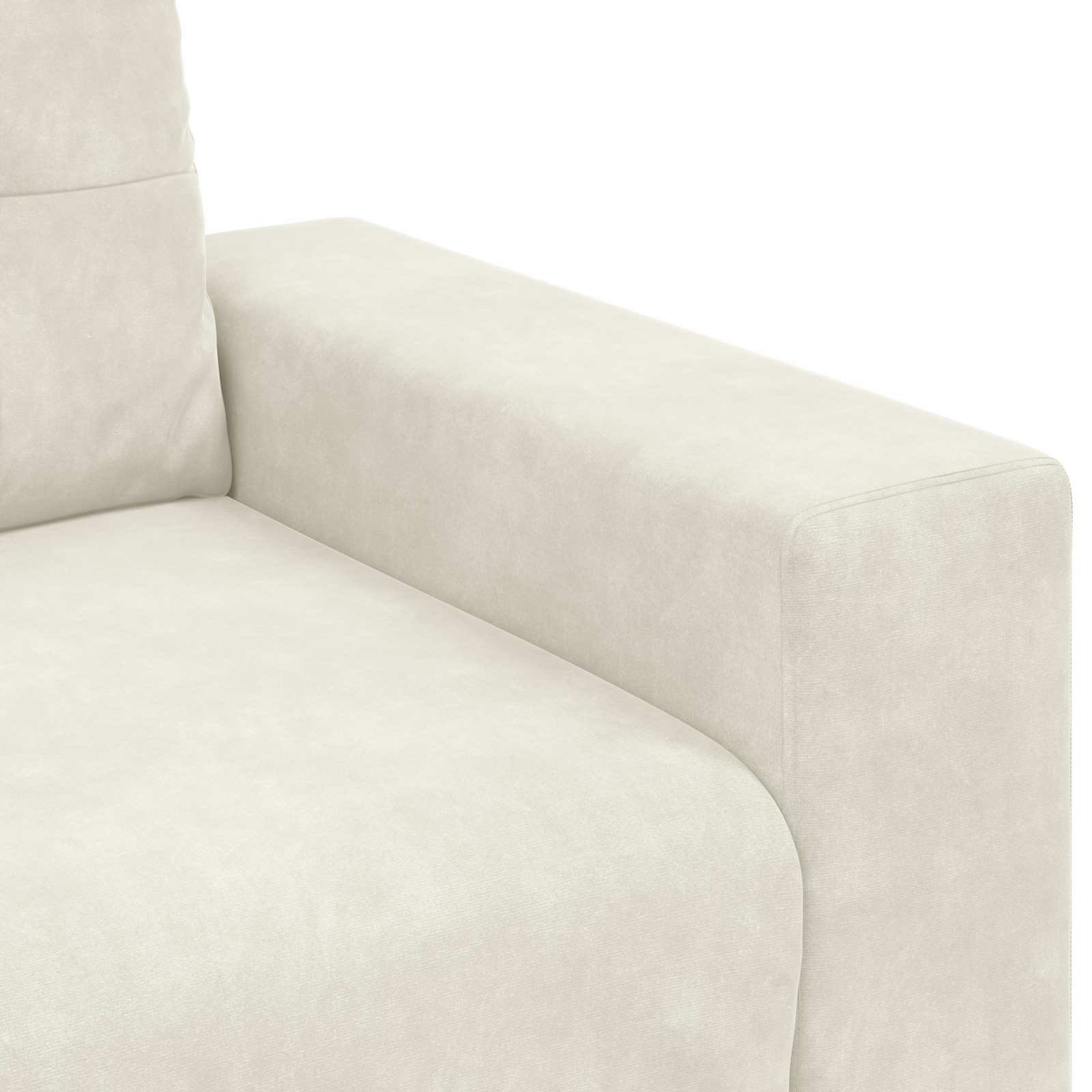 2-teiliges Sofa-Set mit Kissen, hellgrauer Samt