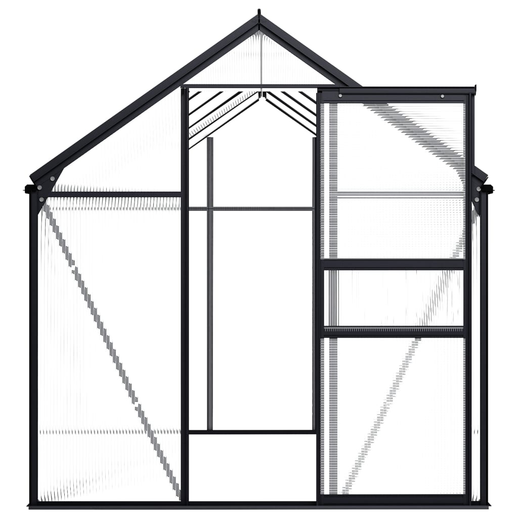 Gewächshaus Anthrazit Aluminium 4,75 m²