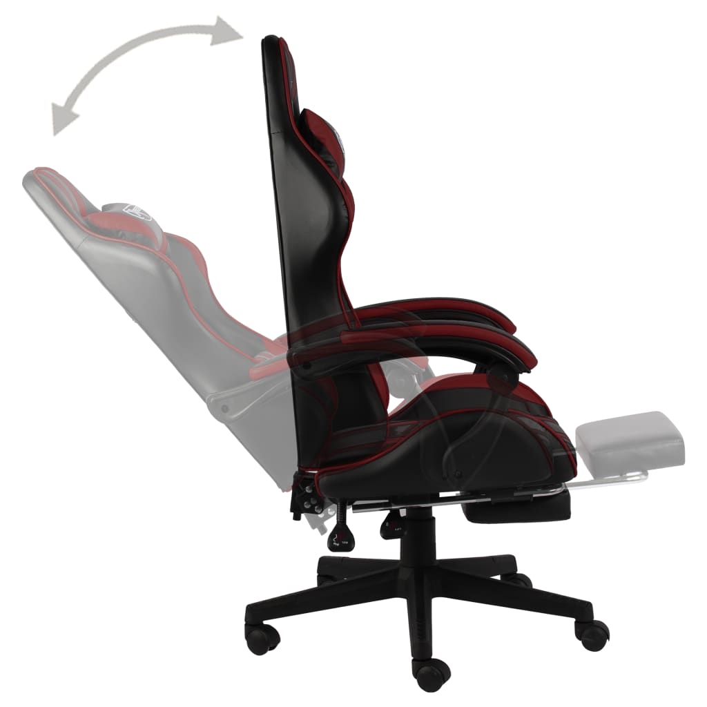 Gaming-Stuhl Schwarz und Blau Kunstleder