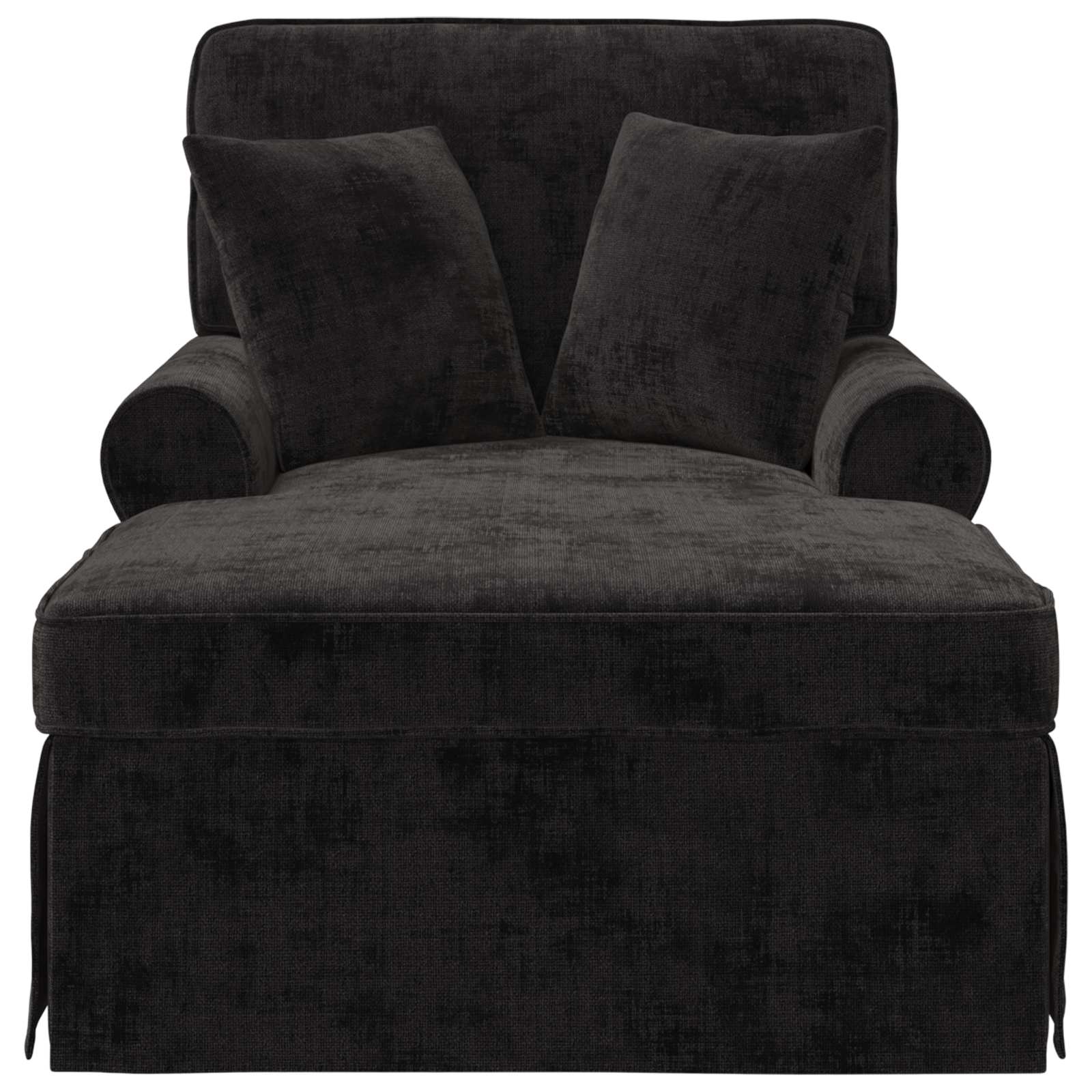 Chaise Lounge mit Rock mit Kissen Creme 157 x 91 x 91 cm ARES