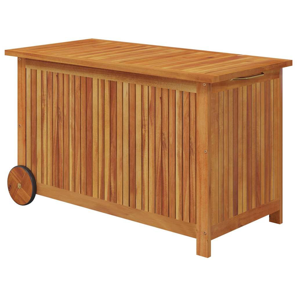 Gartentruhe mit Rollen 60x50x58 cm Massivholz Akazie