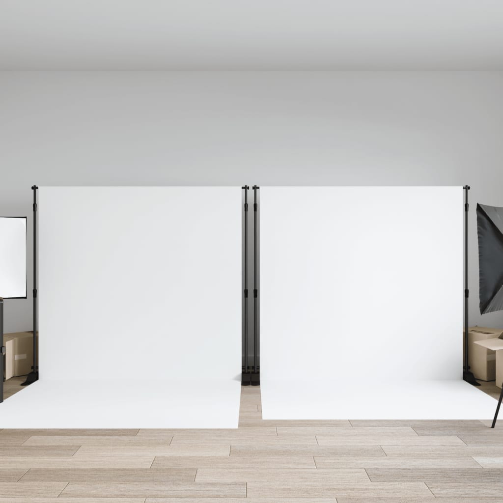 Hintergrundstativ Schwarz 254x243 cm Stahl