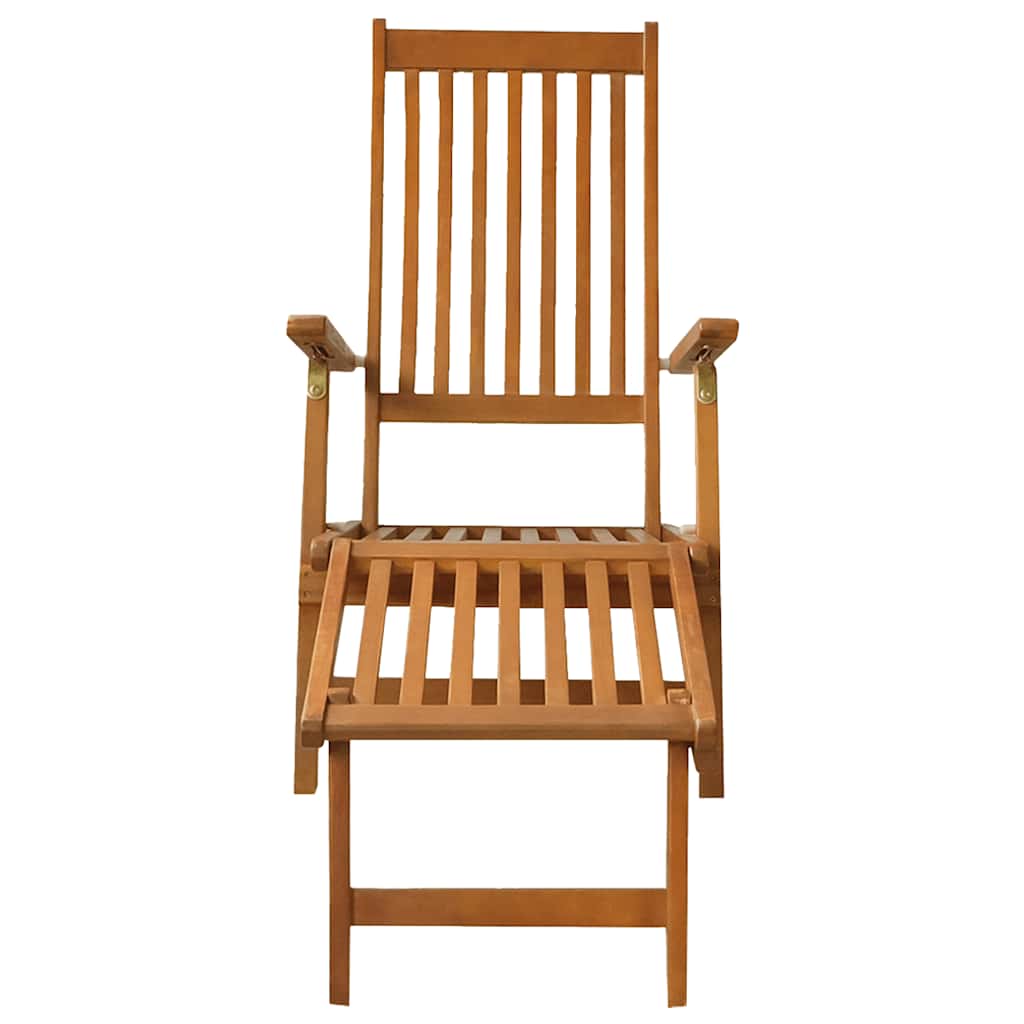 Gartenliege mit Fußteil und Tisch Massivholz Akazie