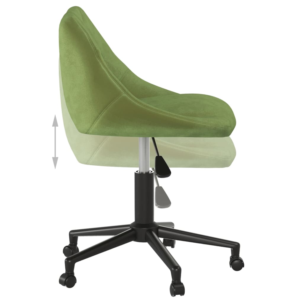 Bürostuhl Drehbar Creme Samt