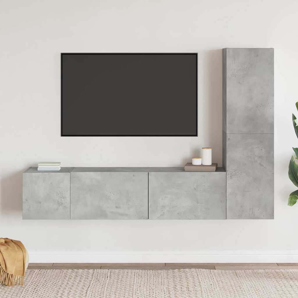 5-tlg. TV-Schrank-Set Weiß Holzwerkstoff