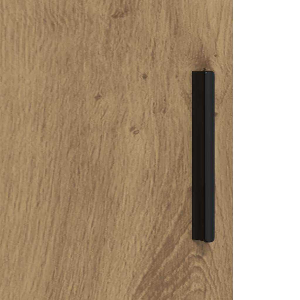 Badezimmermöbel-Set mit Tür 3 pcs Weiß Holzwerkstoff & Metall