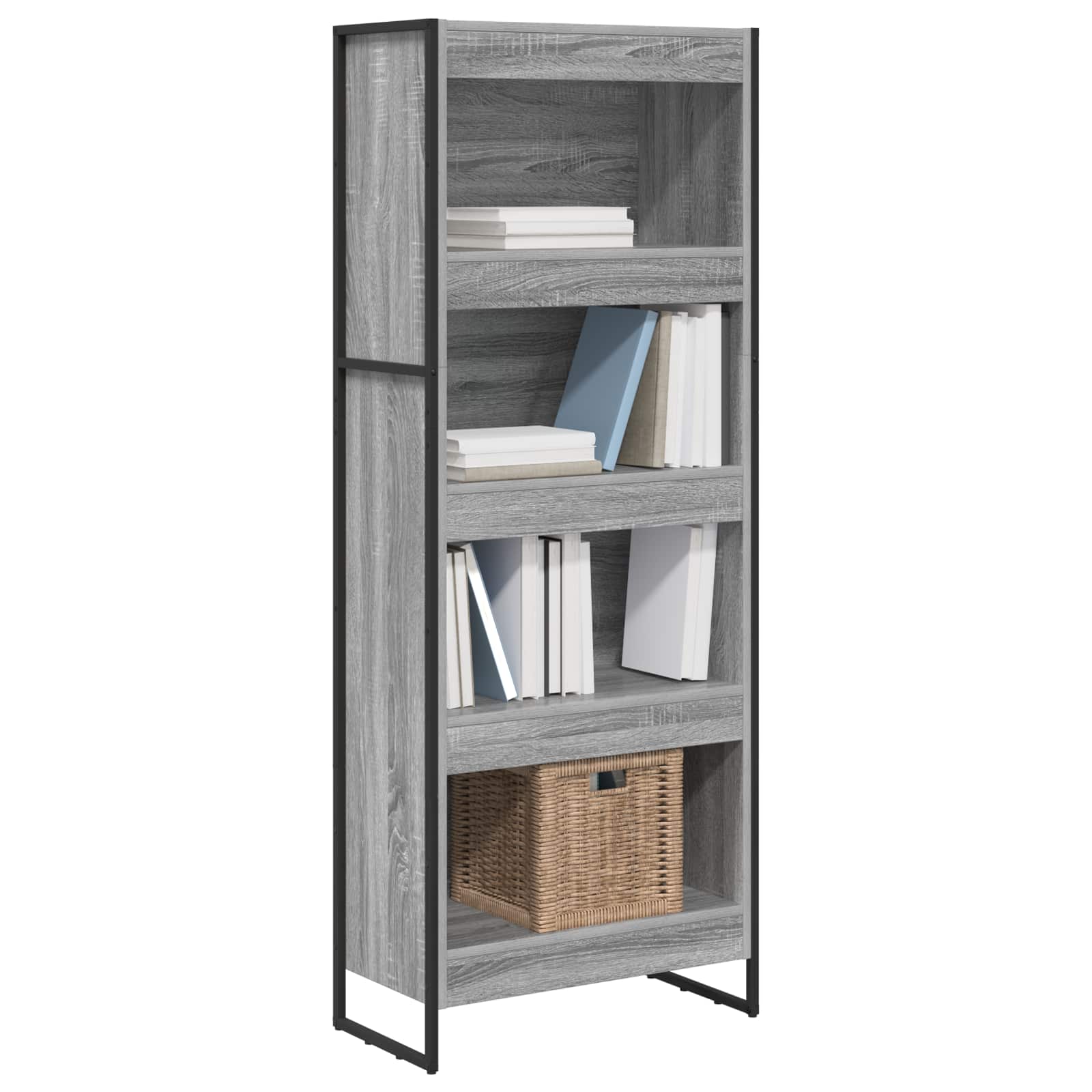 Bücherregal 2 pcs Schwarz Eichen-Optik 60 x 30 x 189,5 cm