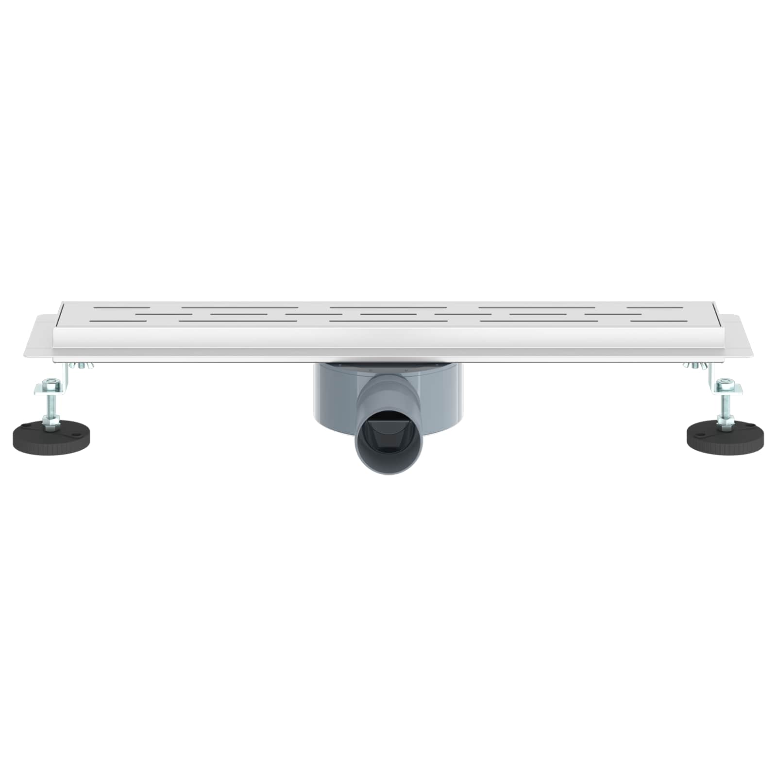 Duschabfluss mit Glashülle und 360° Siphon Schwarz 50 cm