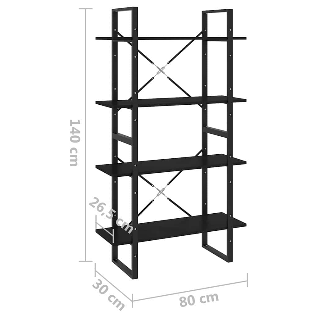 Bücherregal 2 Fächer Weiß 80x30x70 cm Holzwerkstoff
