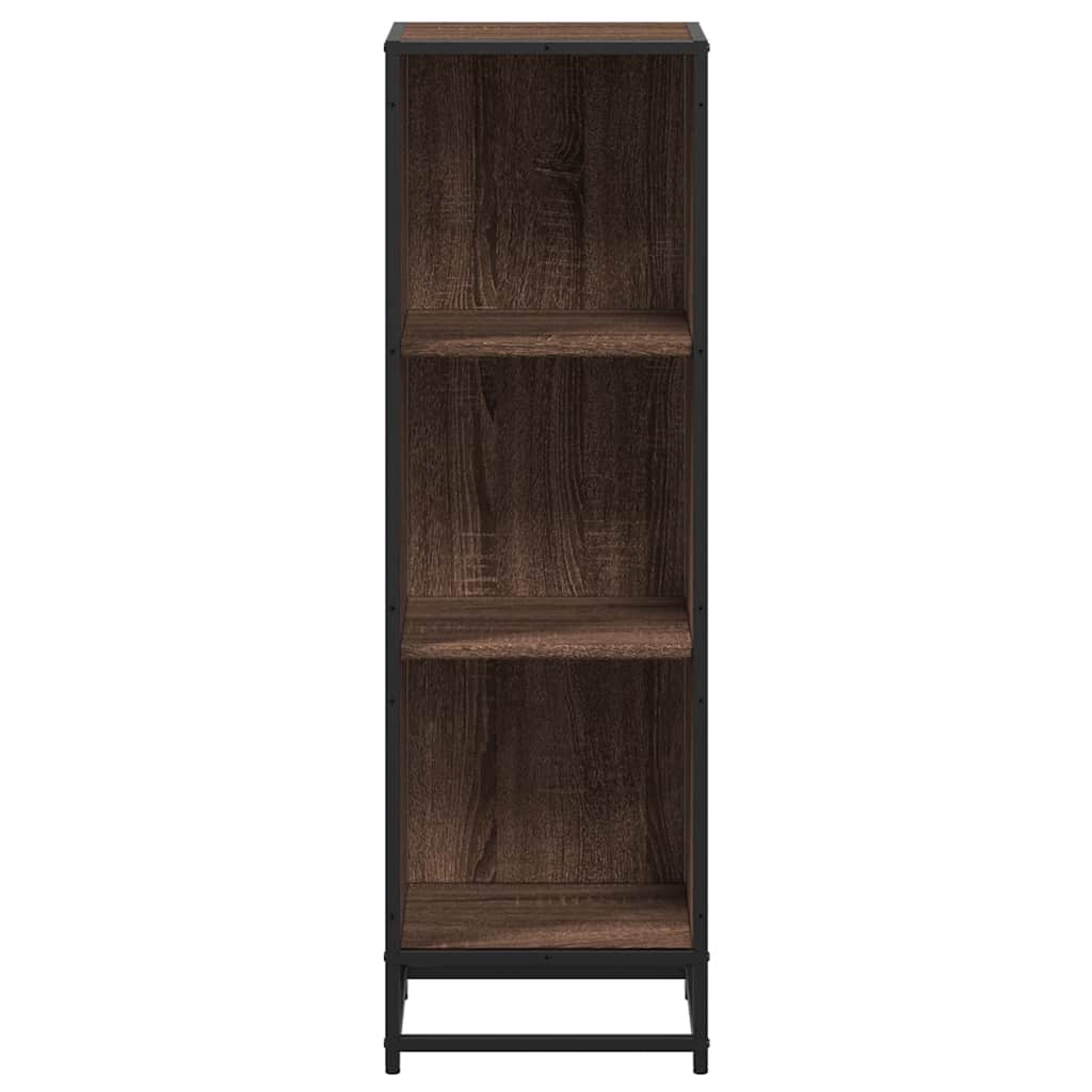 Bücherregal Schwarz 97,5x33x107,5 cm Holzwerkstoff und Metall