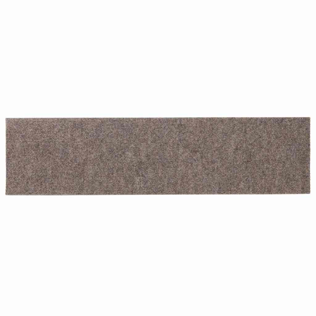 Stufenmatten Selbstklebend 15 Stk. 60x25 cm Hellbraun Rechteckig