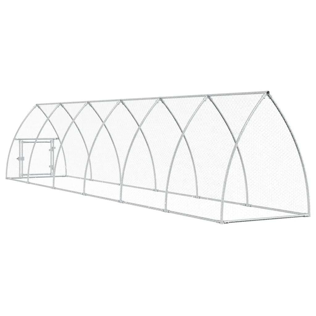 Hühnerkäfig Silbern 100x105x120 cm Verzinkter Stahl