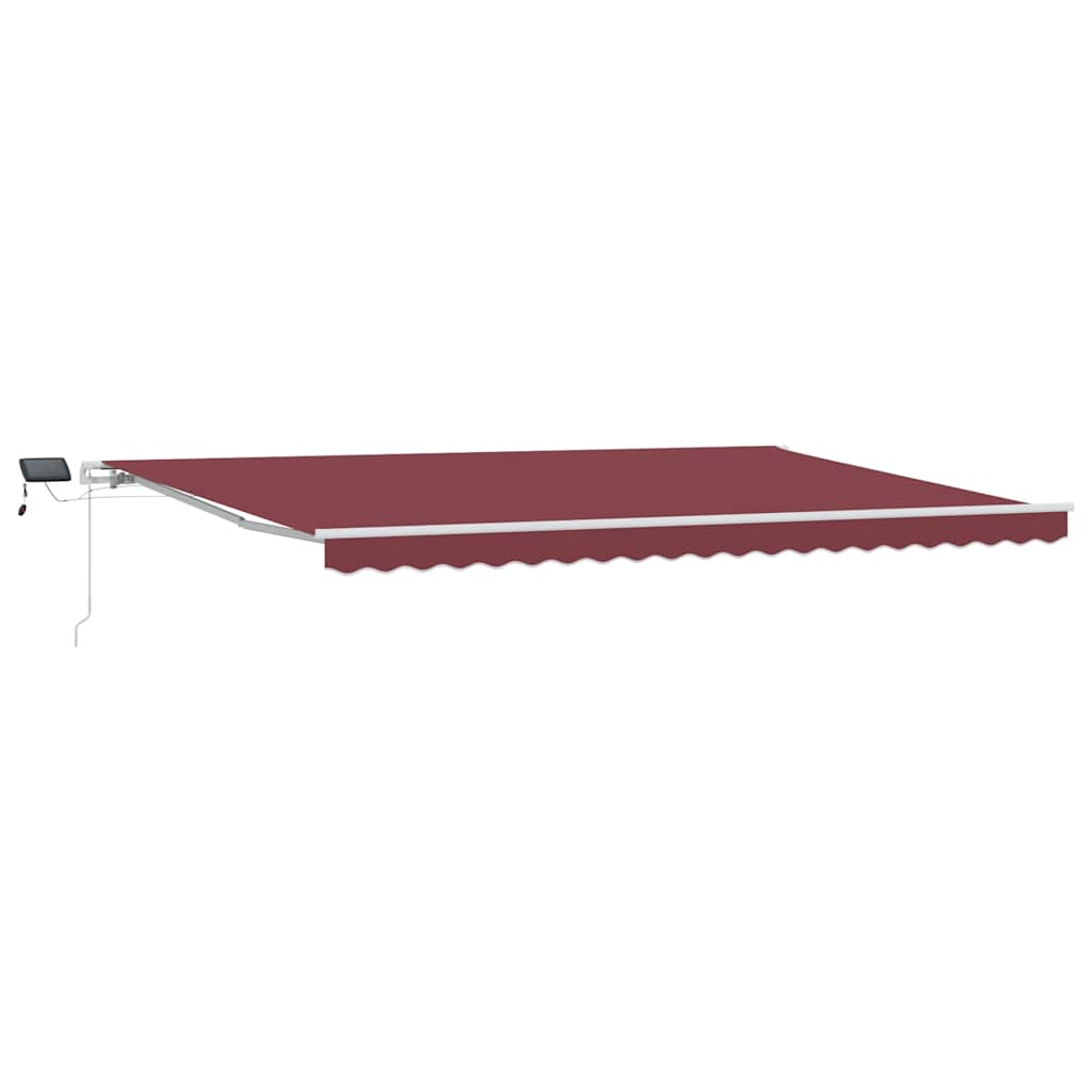 Markise Manuell Einziehbar mit LED 300x250 cm Blau und Weiß