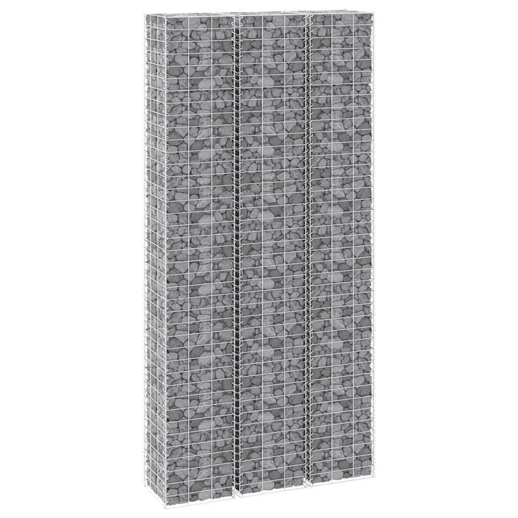 Gabionen-Hochbeete 3 Stk. 30x30x50 cm Eisen