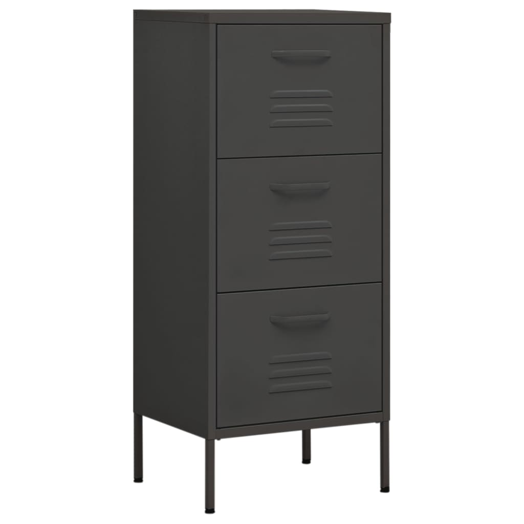 Beistellschrank Olivgrün 42,5x35x101,5 cm Stahl