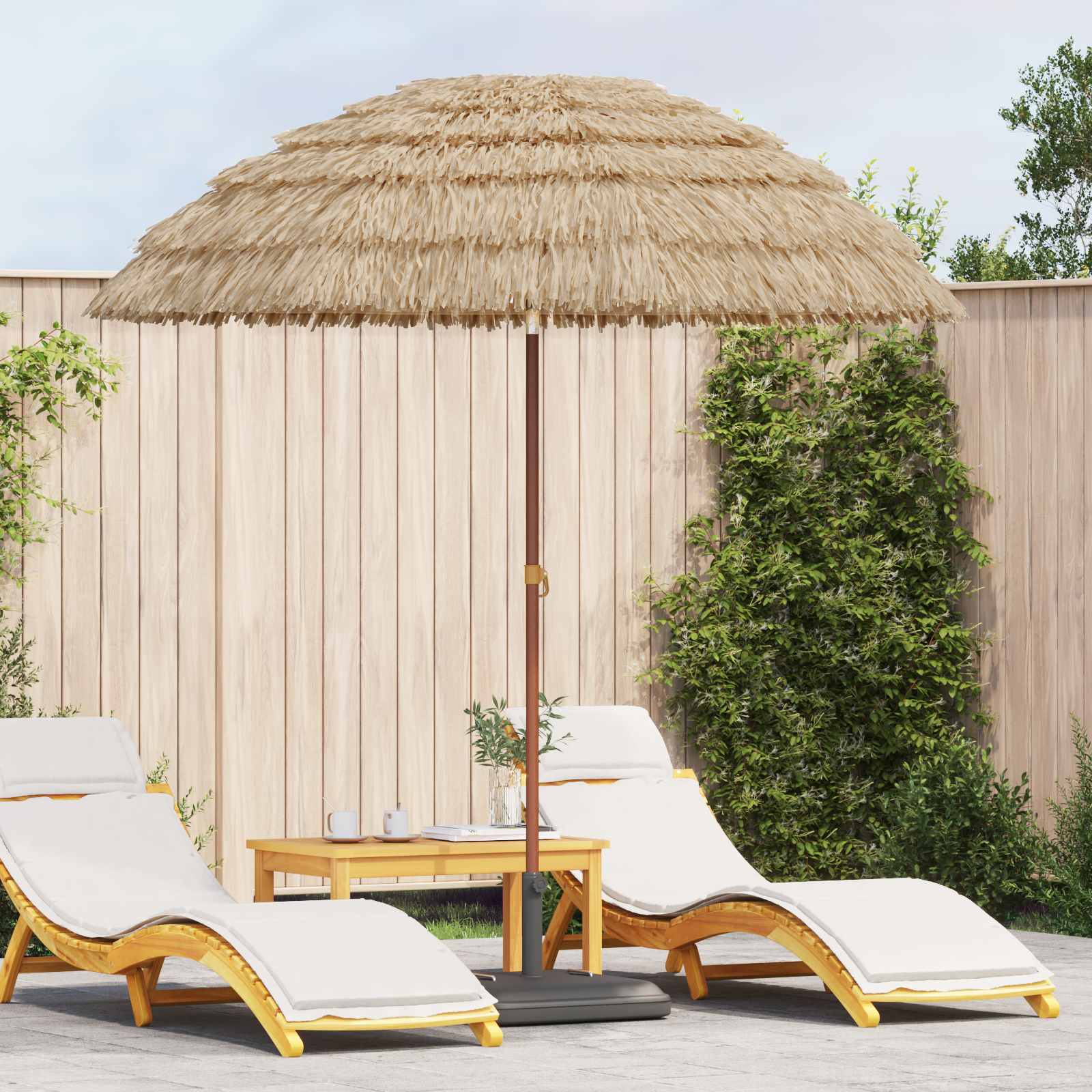 Garten-Sonnenschirm Natur 160 x 160 x 196 cm