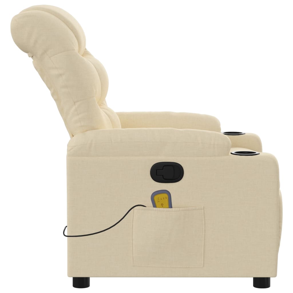 Massage-Relaxsessel, hellgrauer Stoff