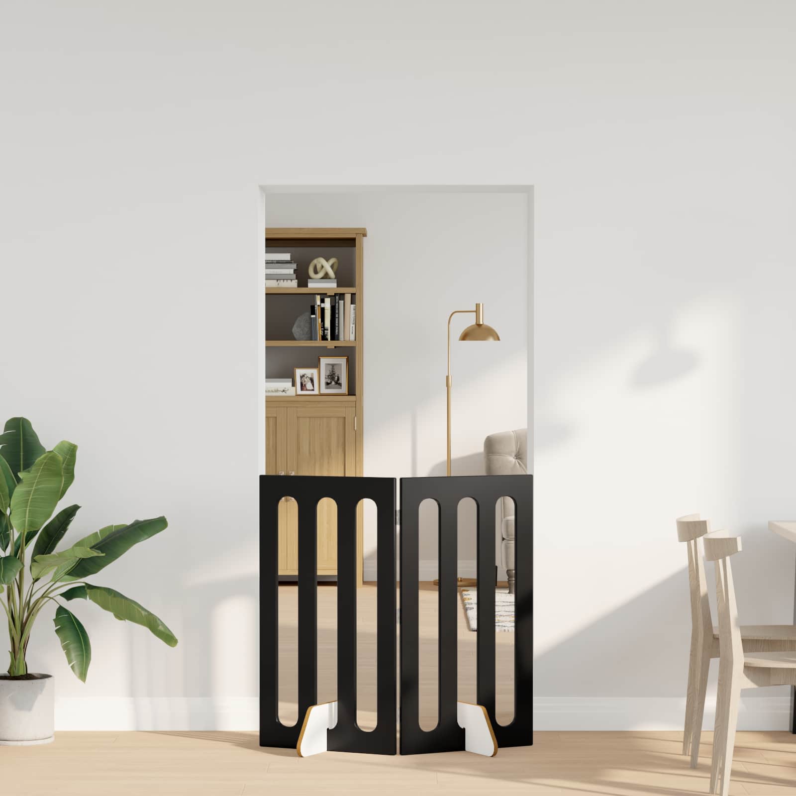 Faltbarer Haustierzaun 2 pcs Weiß 100,5 x 38 x 70 cm