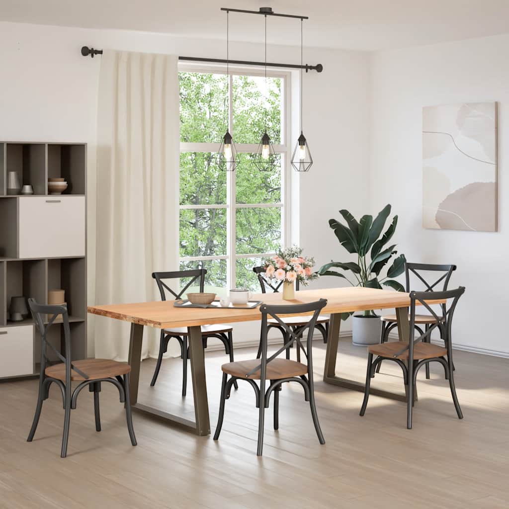 Couchtischbeine V-Form 2 Stück Schwarz 30x(30-31,3) cm Stahl