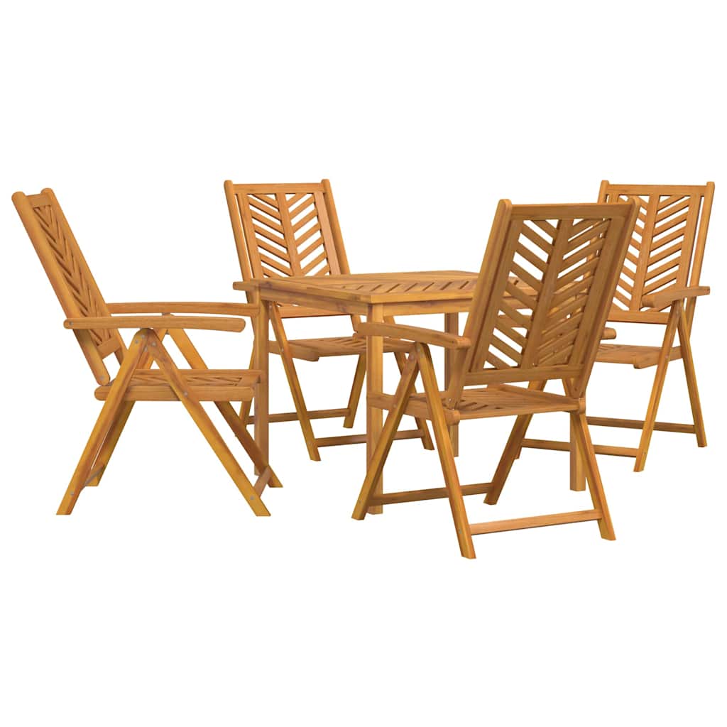 Garten Essgruppe 3 Stk. Braun Massivholz Akazie