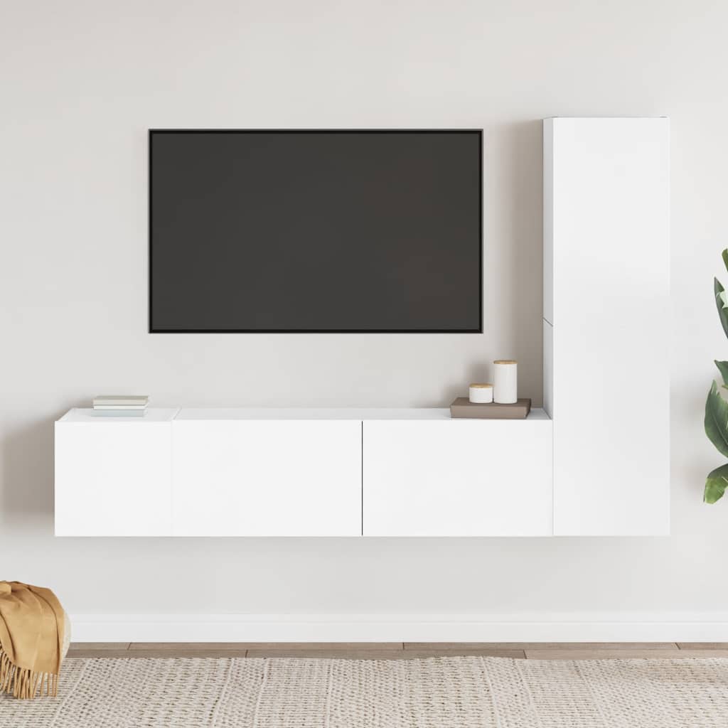 5-tlg. TV-Schrank-Set Weiß Holzwerkstoff