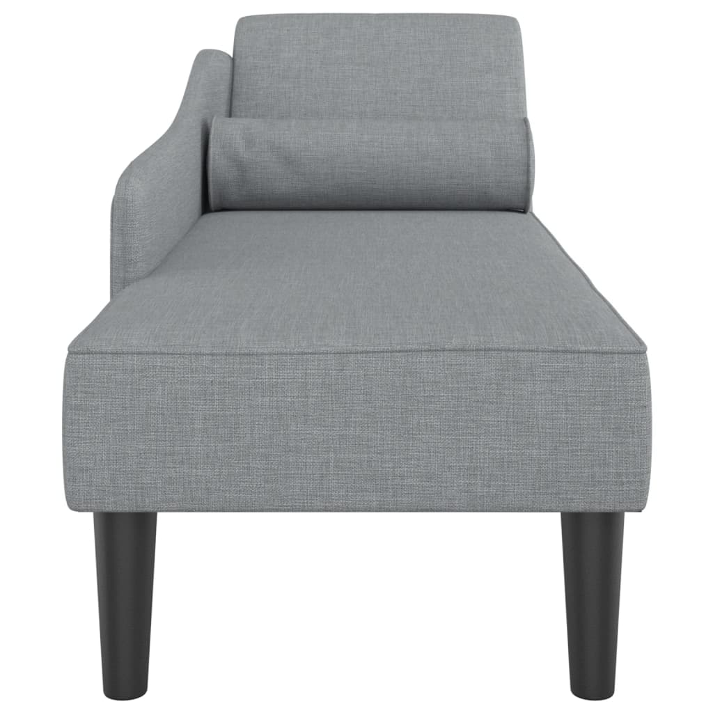 Chaiselongue mit Kissen Weinrot Stoff