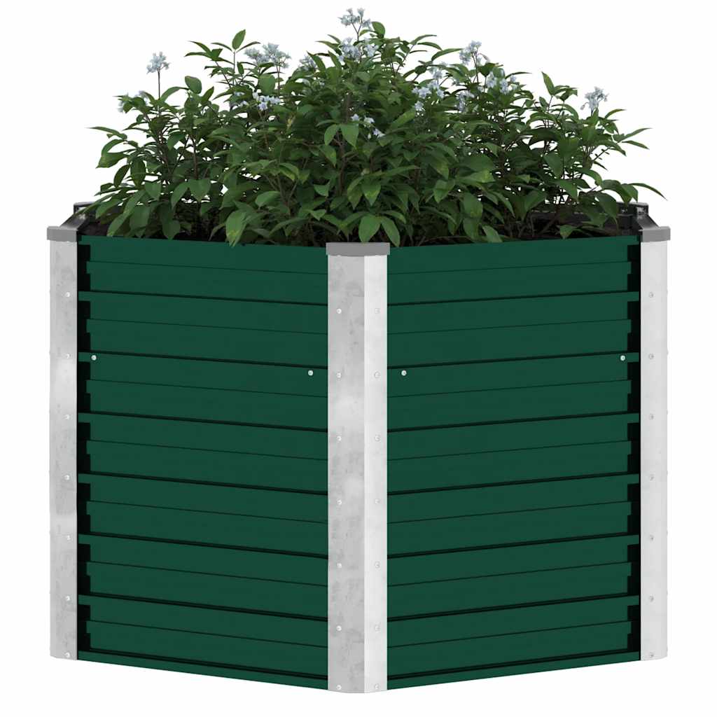 Garten-Hochbeet 129x45 cm Verzinkter Stahl Silber