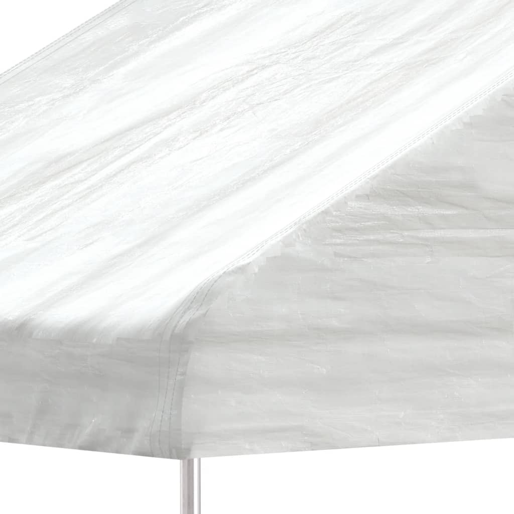 Pavillon mit Dach Weiß 4,46x2,28x2,69 m Polyethylen
