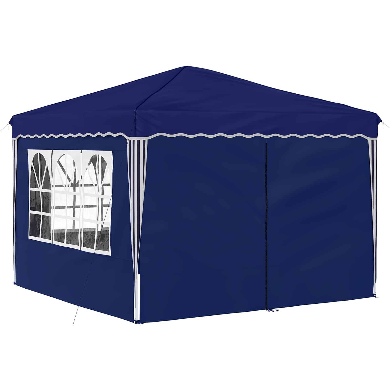Pop-up Partyzelt 288 x 288 x 245 cm Creme Oxford-Stoff