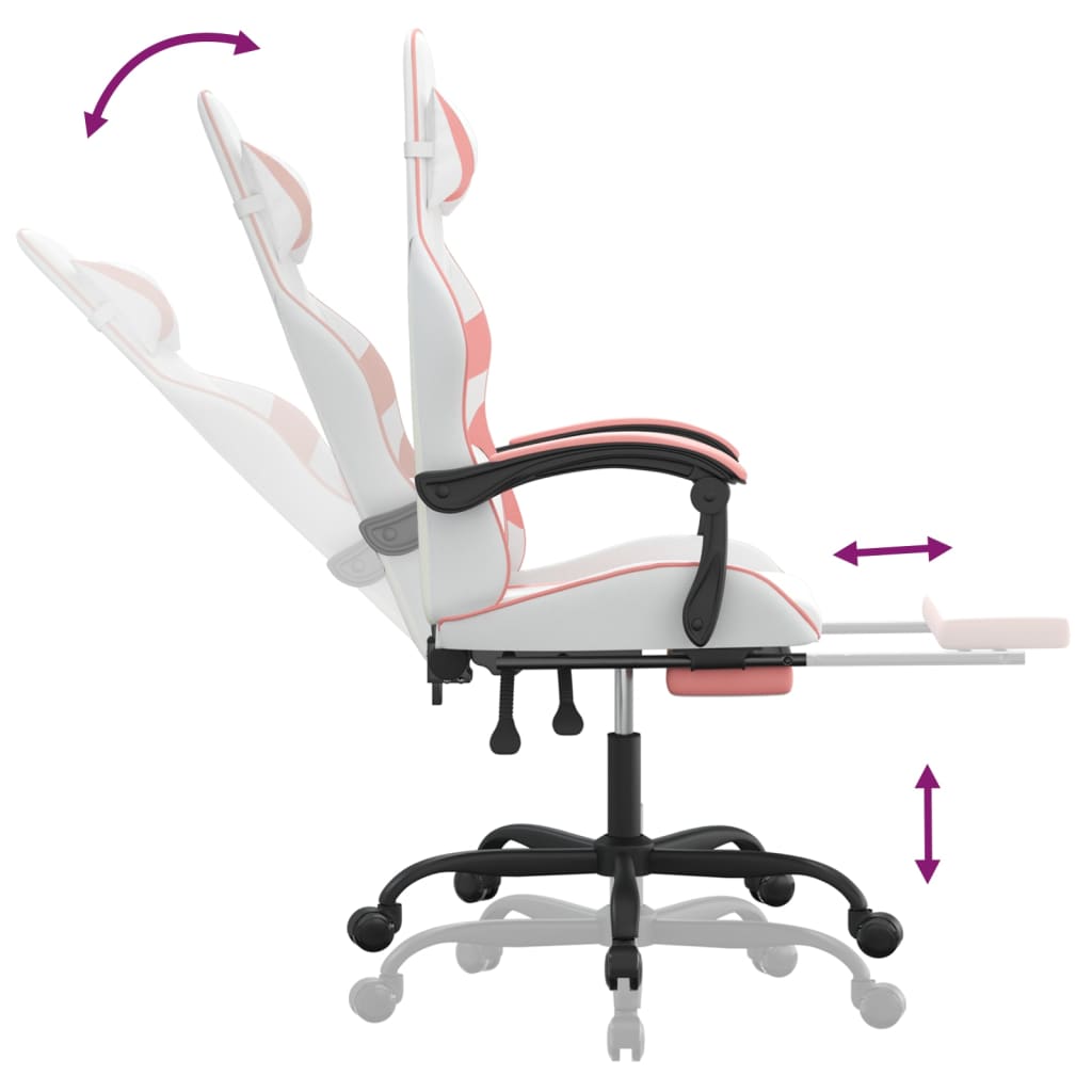 Gaming-Stuhl Drehbar Schwarz und Rot Kunstleder