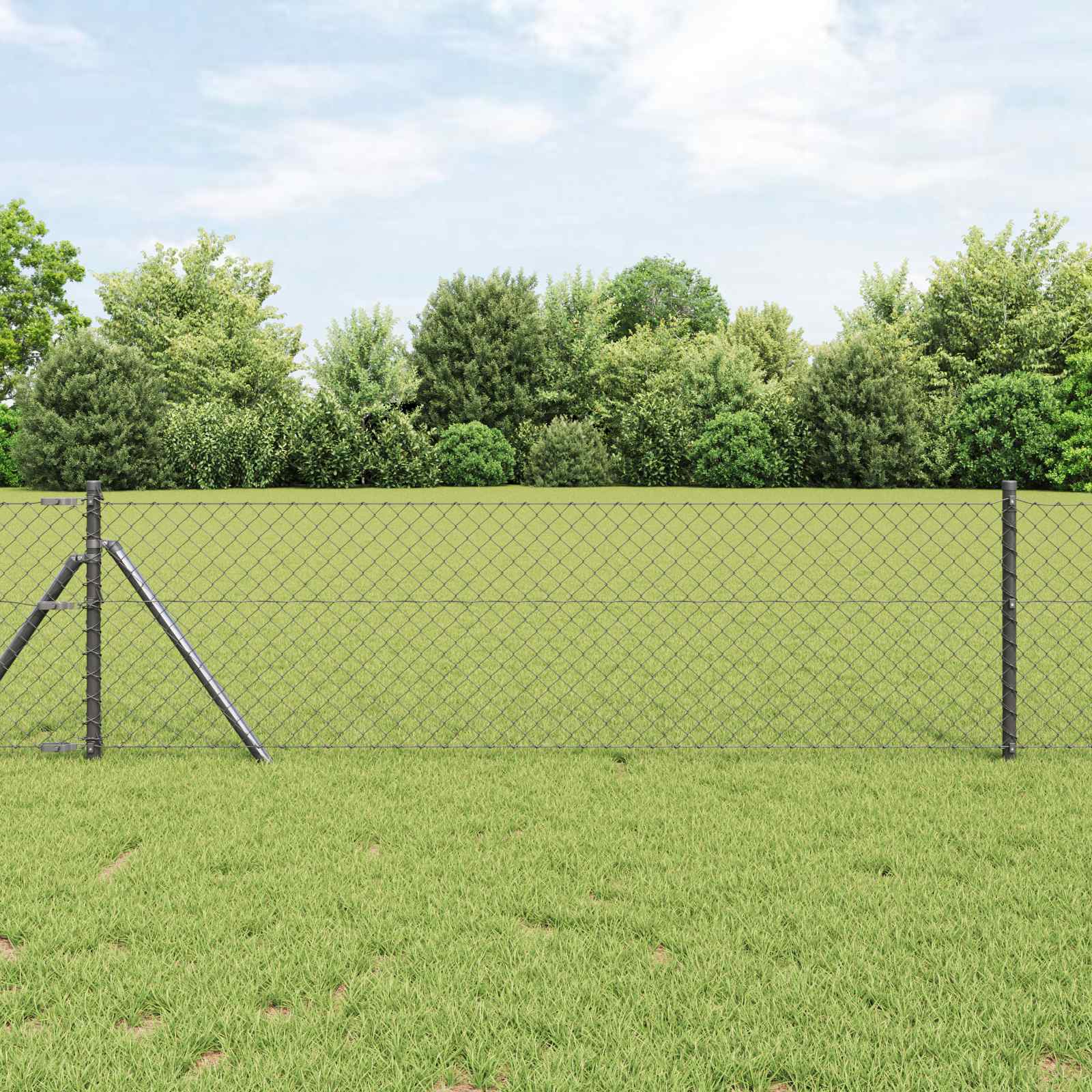 Maschendrahtzaun Verzinkter Stahl 15x1 m Silbern