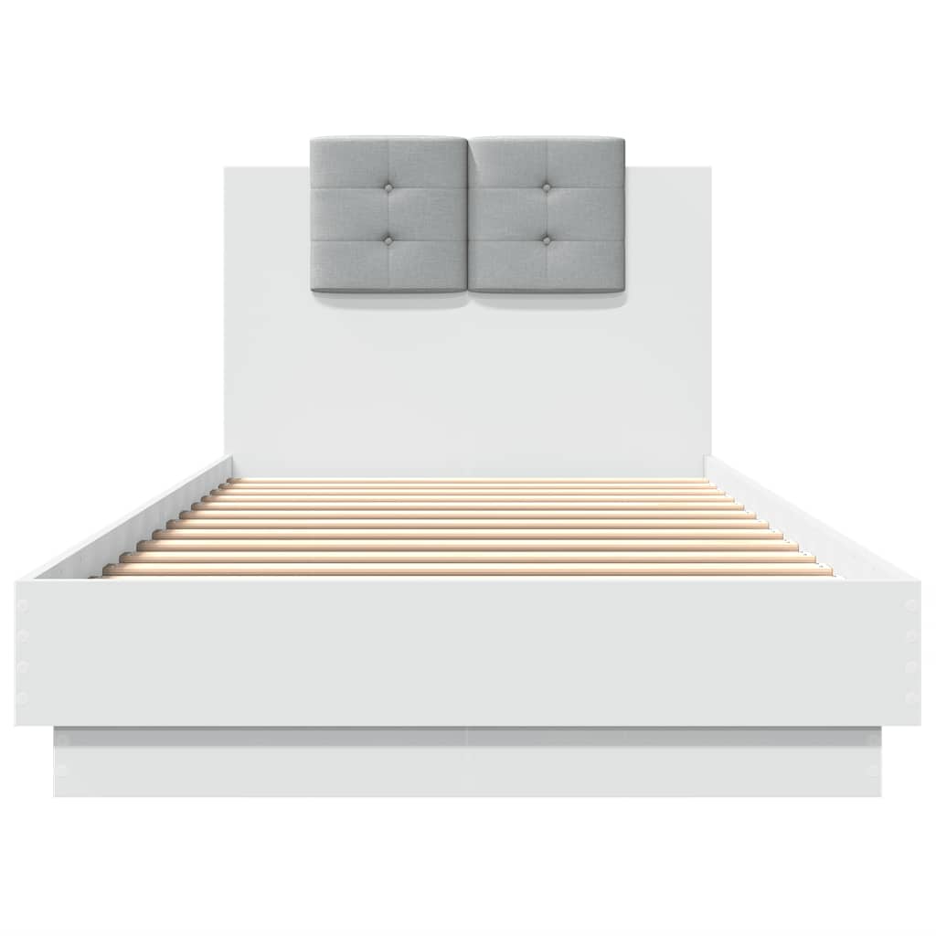 Bettgestell mit Kopfteil Grau Sonoma 180x200 cm Holzwerkstoff
