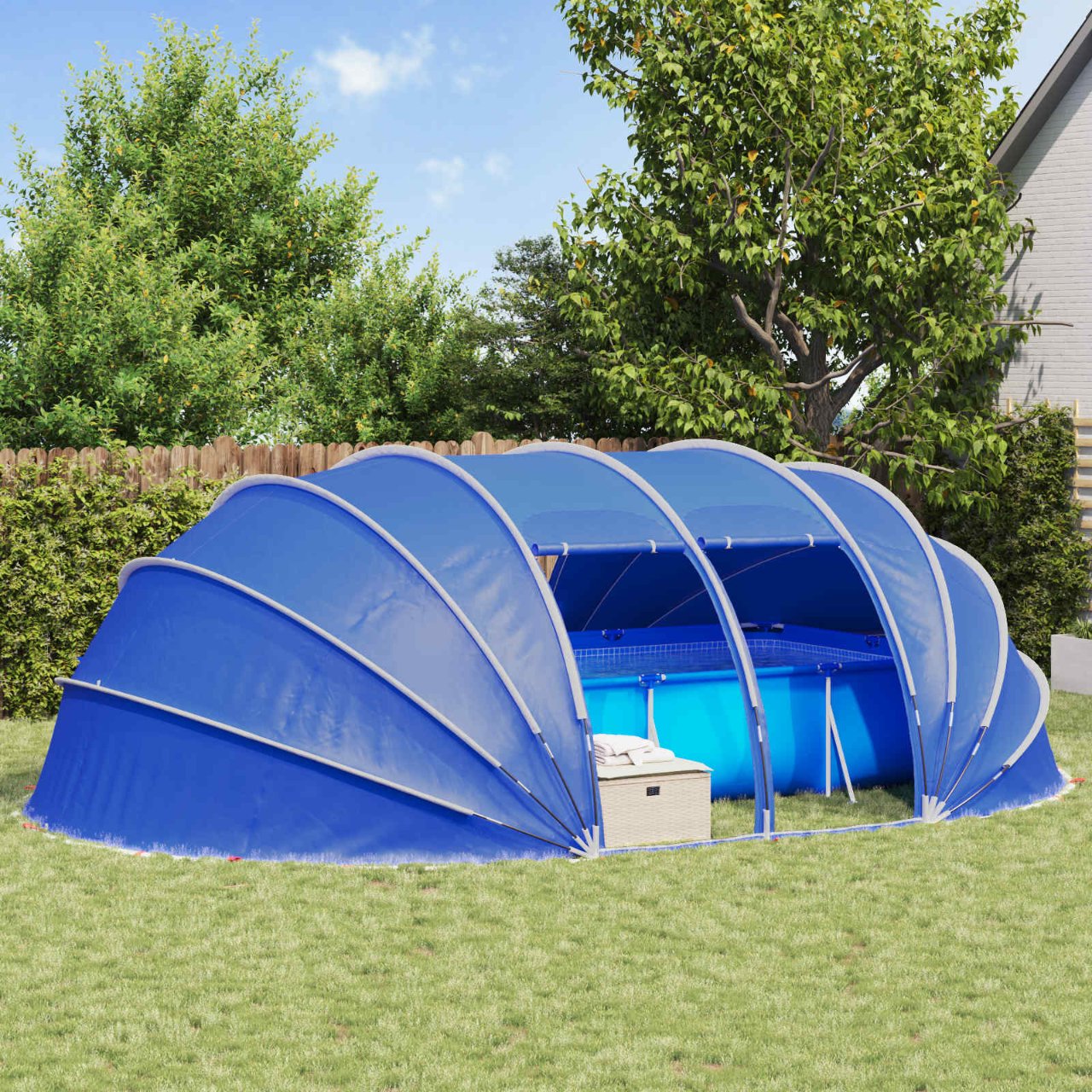 Poolzelt Kuppel 538 x 440 x 204 cm Azure Blau