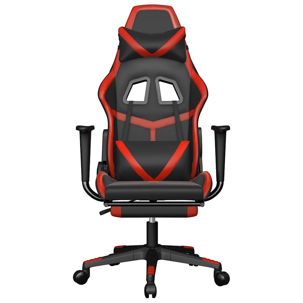 Gaming-Stuhl mit Massagefunktion Schwarz und Grün Kunstleder