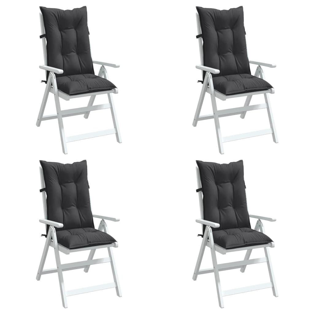 Hochlehner-Auflagen 2 Stk. Melange Anthrazit 120x50x7cm Stoff
