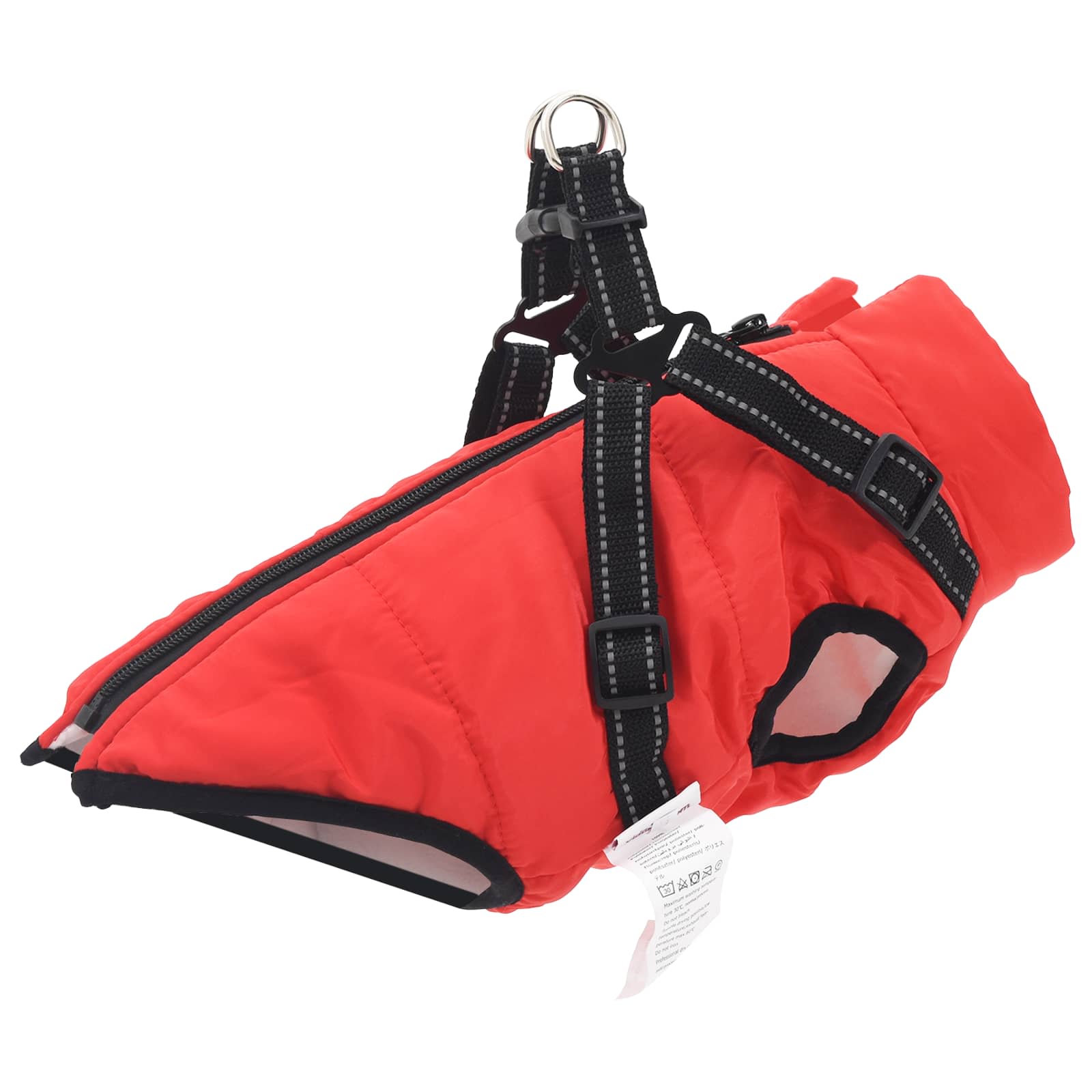 Hundemantel Rot L24 Fleece und Polyester