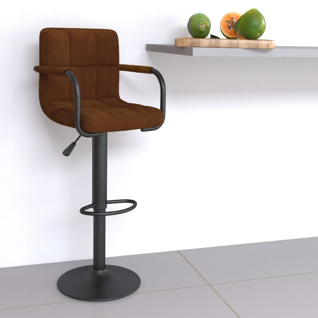 Barhocker 2 Stk. Blau Samt