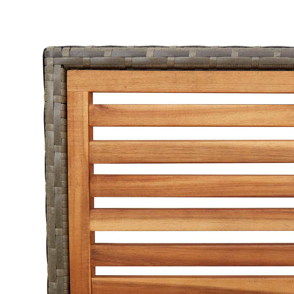Garten Stapelstühle 4 pcs Braun und Schwarz 54 x 56 x 90 cm