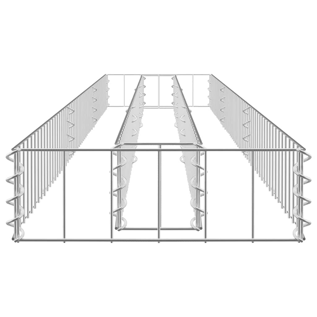 Gabionen-Hochbeet Verzinkter Stahl 90x30x10 cm