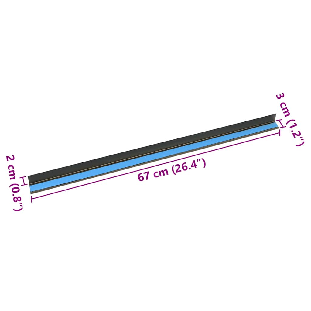 Treppenkantenprofile in L-Form 15 Stk. Aluminium 90 cm Silbern