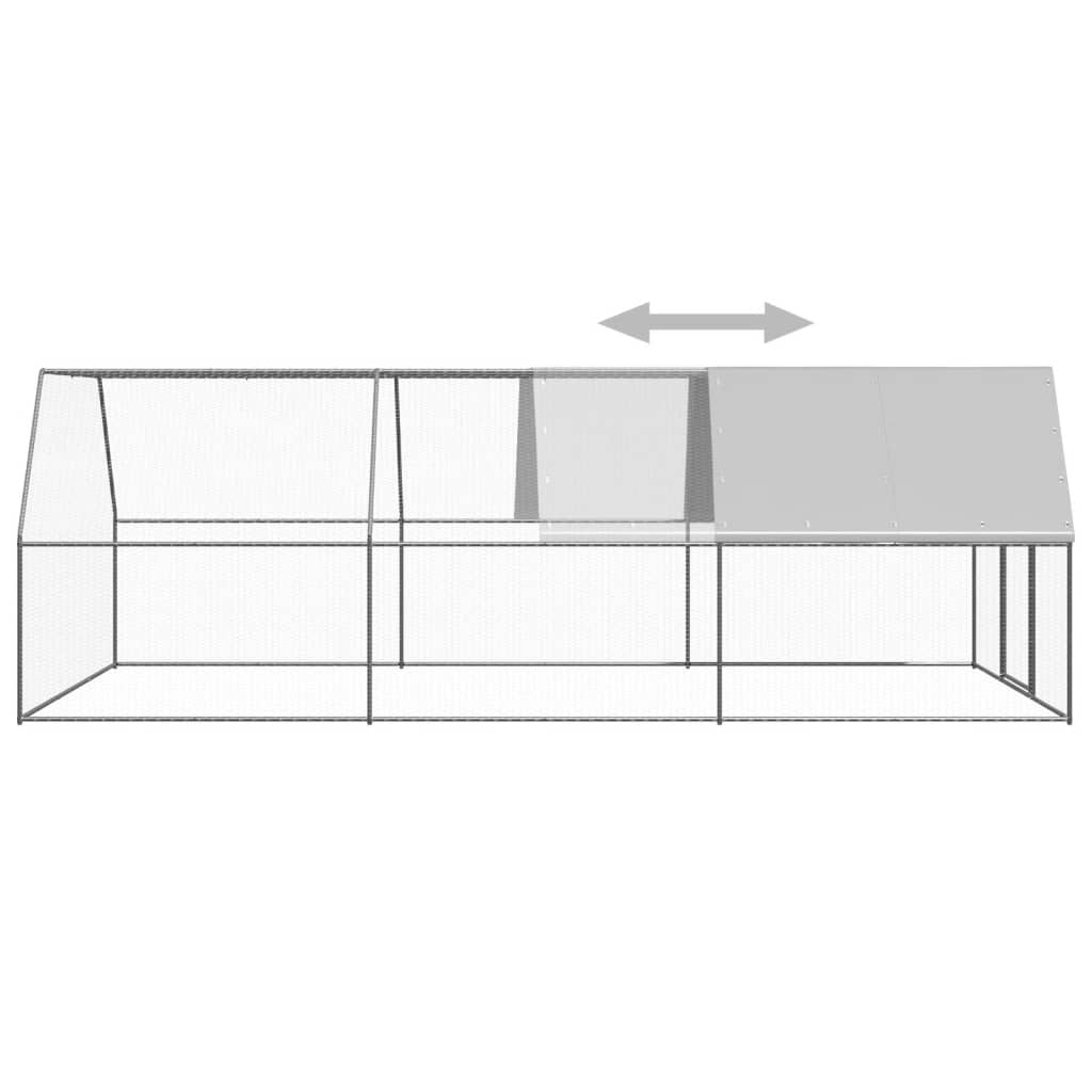 Outdoor-Hühnerkäfig 2x2x2 m Verzinkter Stahl