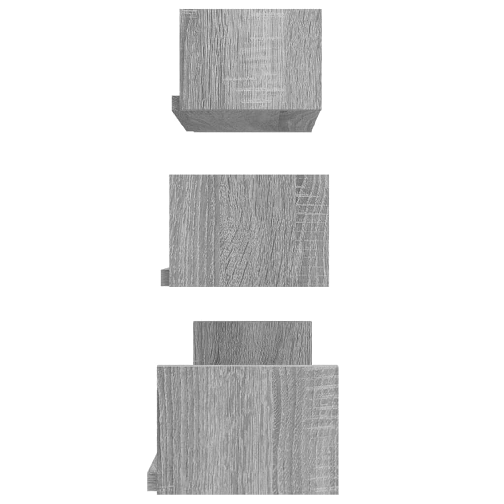 Wandregal 3 Stk. Weiß Holzwerkstoff